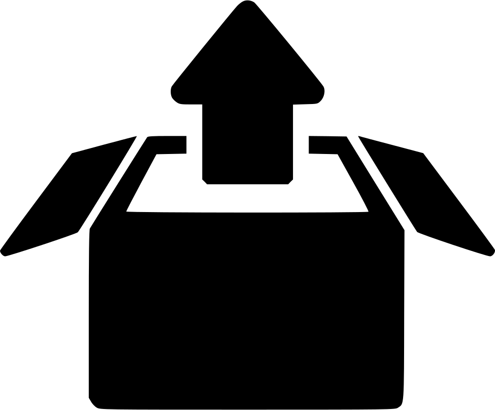 an cartoon image of a box being unpacked